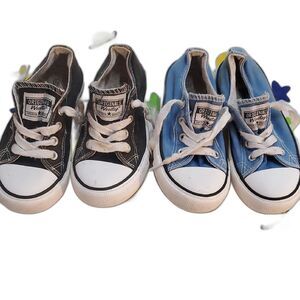 2 Pairs Weestep Kids Sneakers Size 11 Blue And Black